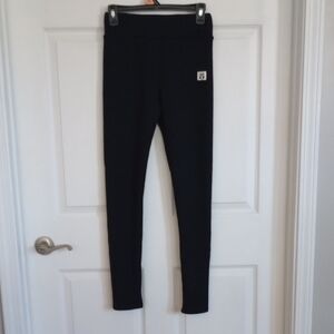 Owl Sherpa Lined Black Leggings